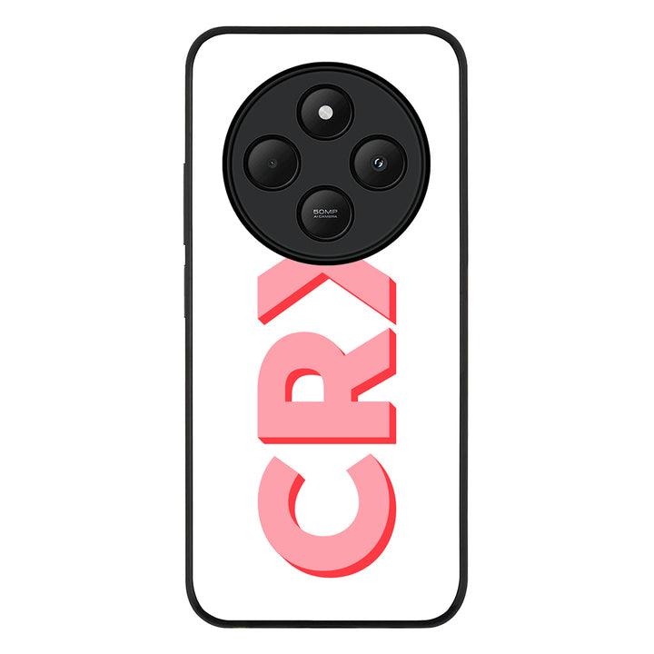 Redmi 14C / 14R / Rugged Black Personalized Monogram Initial 3D Shadow Text Phone Case - Redmi - Stylizedd.com