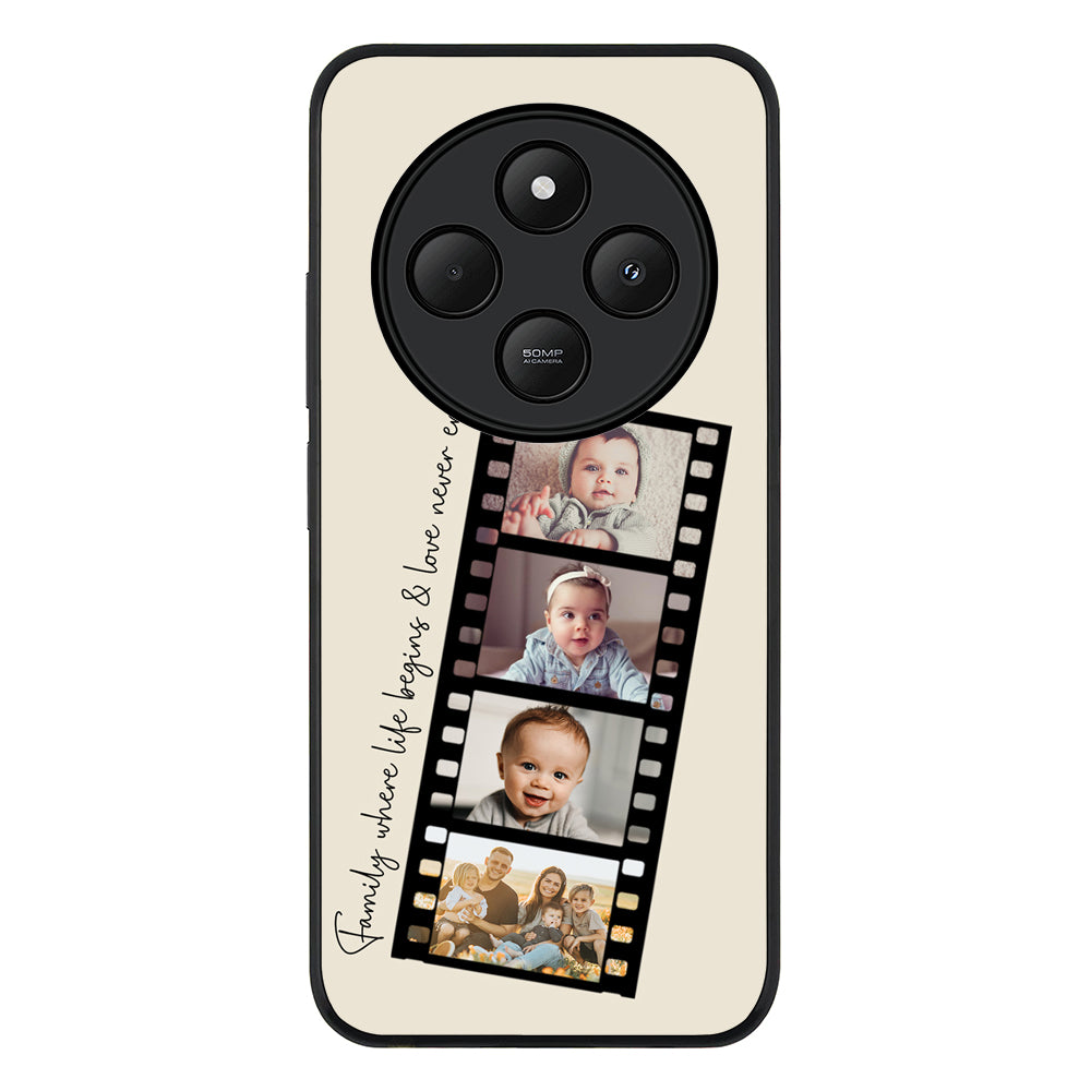 Redmi 14C / 14R / Rugged Black Custom Film Strips Personalised Movie Strip, Phone Case - Redmi - Stylizedd.com