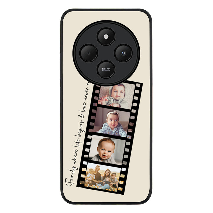 Redmi 14C / 14R / Rugged Black Custom Film Strips Personalised Movie Strip, Phone Case - Redmi - Stylizedd.com