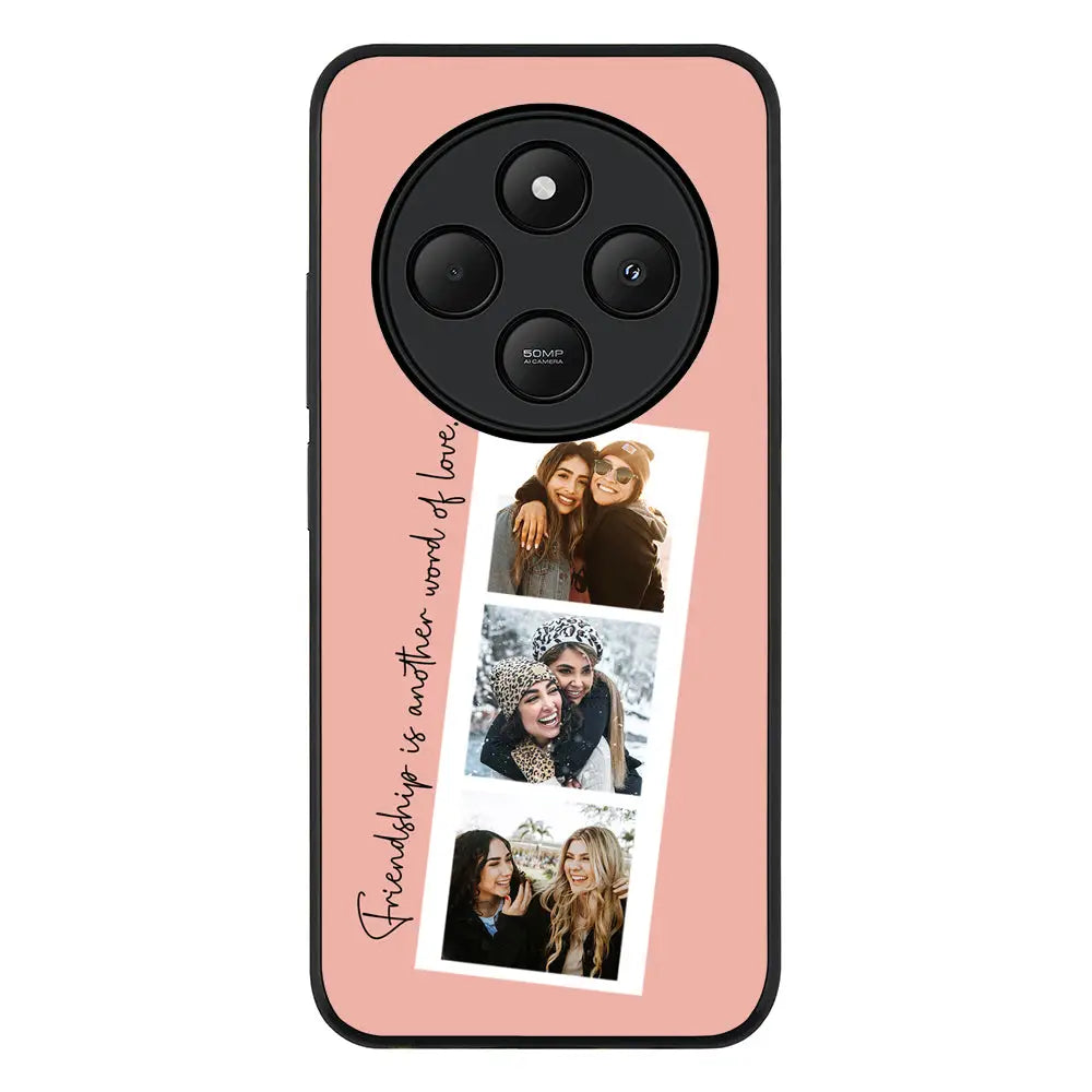 Custom Photo Strip Polaroid Style Phone Case - Redmi - 14C / 14R / Rugged Black - Stylizedd