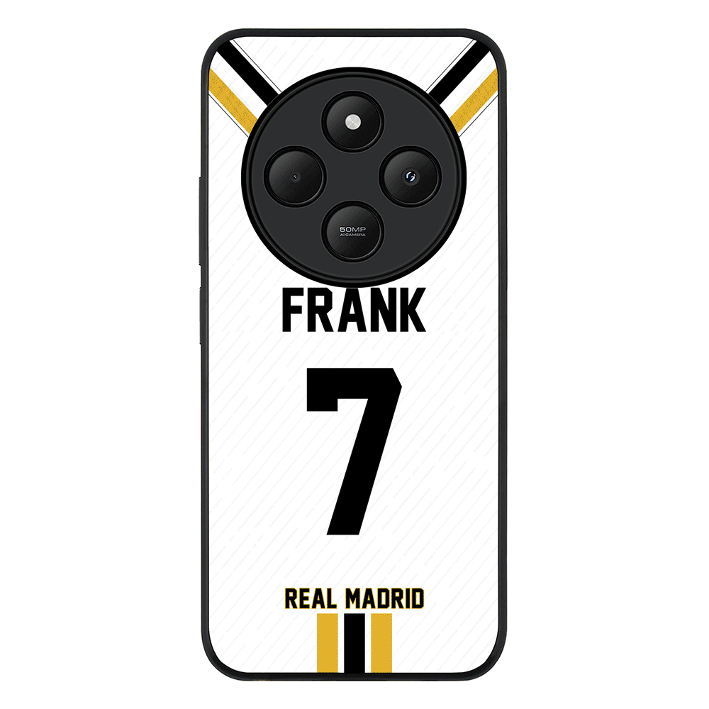 Redmi 14C / 14R / Rugged Black Personalized Football Clubs Jersey Phone Case Custom Name & Number - Redmi- Stylizedd.com