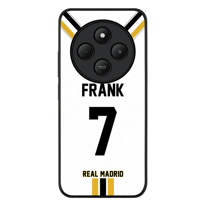 Redmi 14C / 14R / Rugged Black Personalized Football Clubs Jersey Phone Case Custom Name & Number - Redmi- Stylizedd.com
