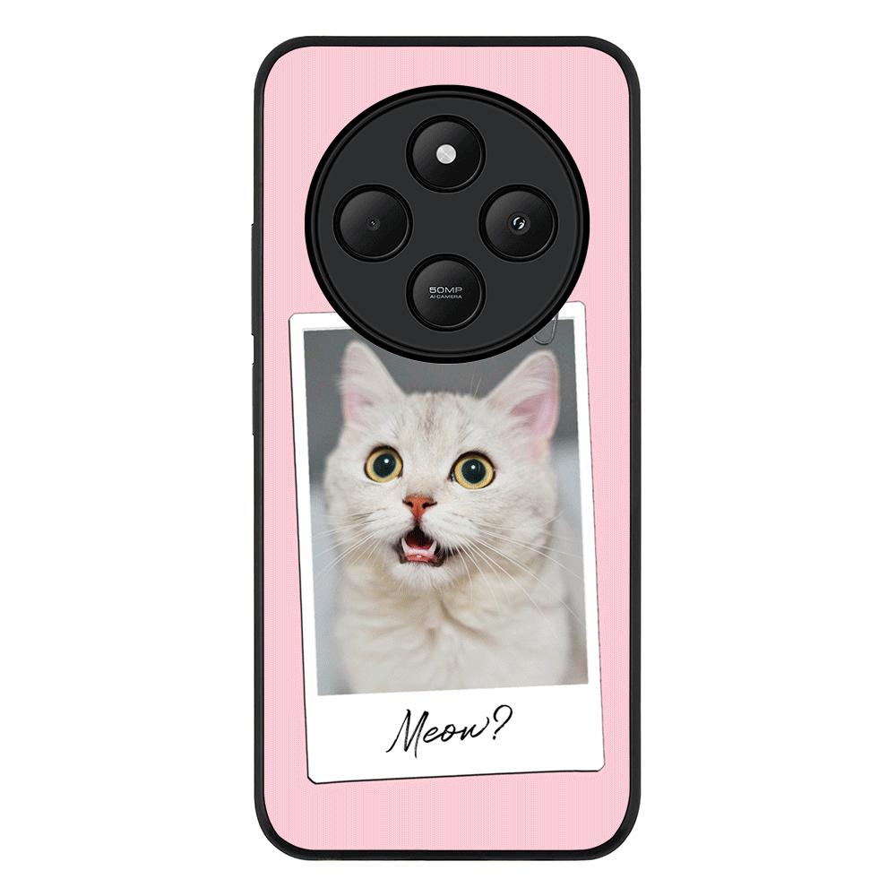 Redmi 14C / 14R / Rugged Black Polaroid Photo Pet Cat, Phone Case - Redmi - Stylizedd.com