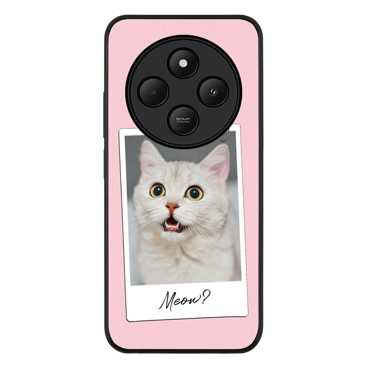 Redmi 14C / 14R / Rugged Black Polaroid Photo Pet Cat, Phone Case - Redmi - Stylizedd.com