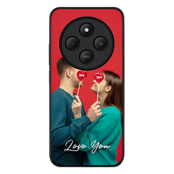 Custom Photo Valentine Phone Case - Redmi - 14C / 14R / Rugged Black - Stylizedd
