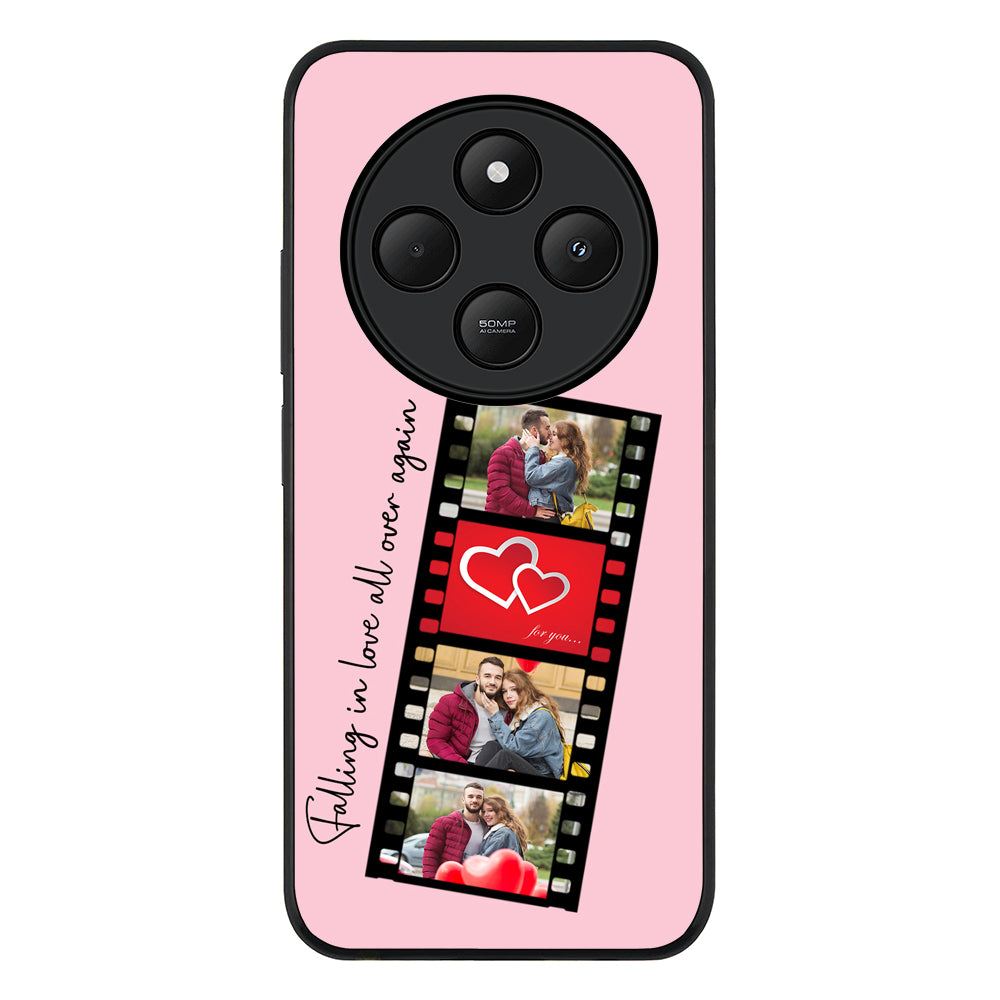 Redmi 14C / 14R / Rugged Black Custom Valentine Photo Film Strips, Phone Case - Redmi - Stylizedd.com