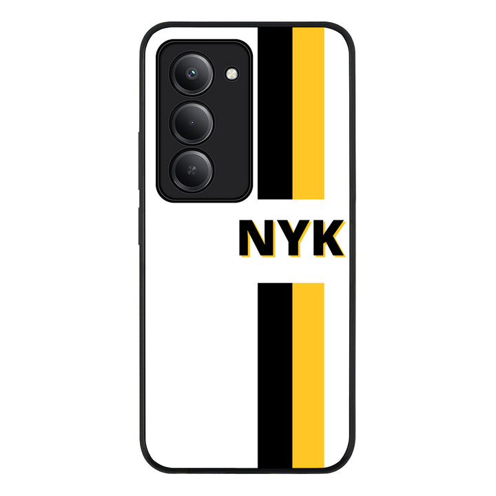 Custom Striped Monogram Phone Case - Redmi