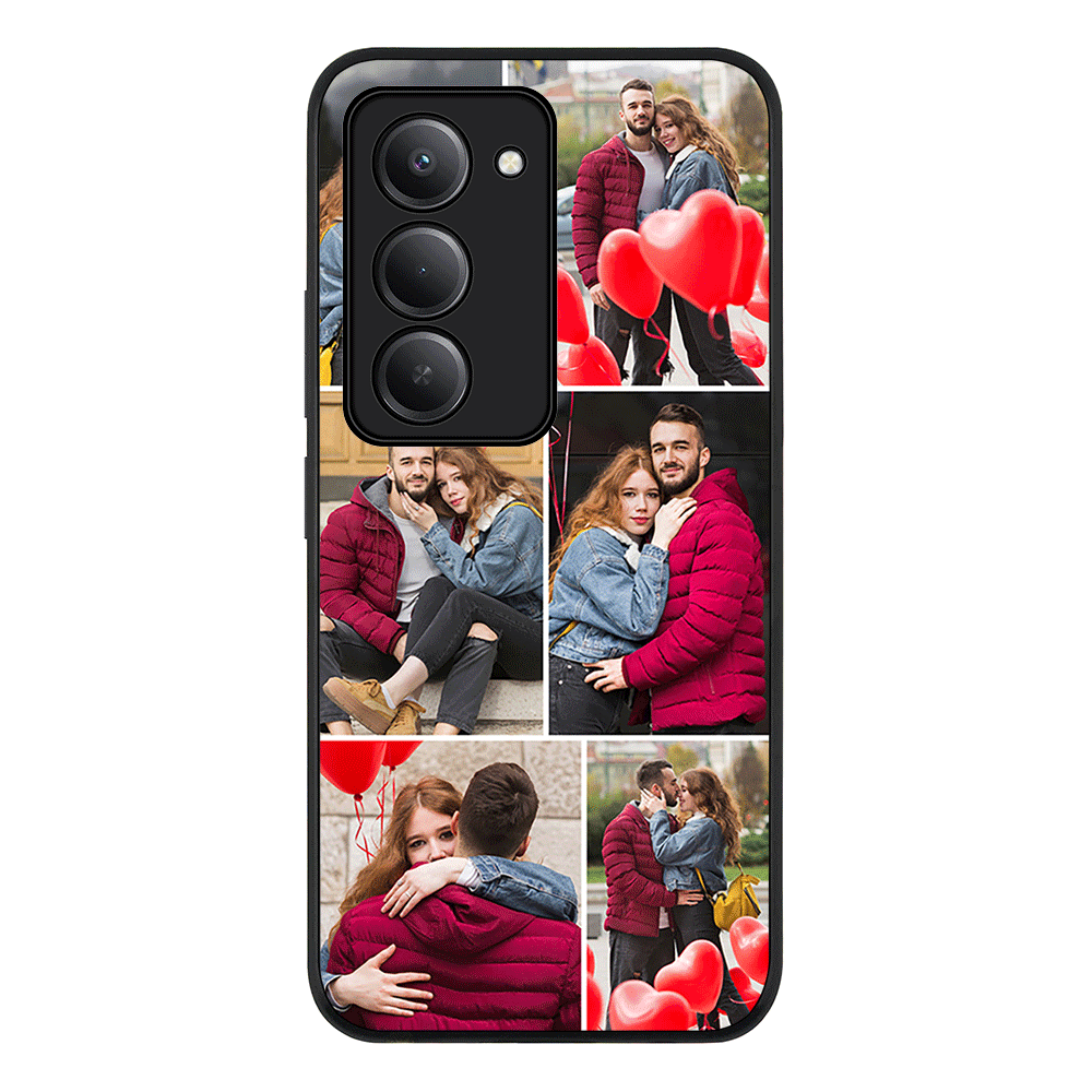 Personalised Valentine Photo Collage Grid, Phone Case - Redmi