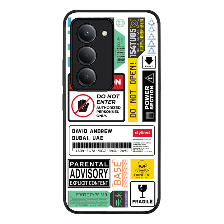 Personalized Name Shipping Label Sticker, Phone Case - Redmi