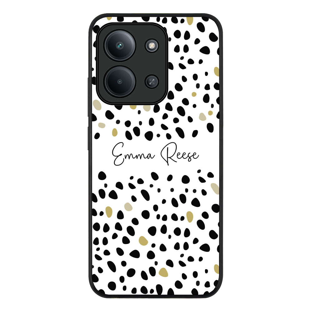 Redmi 15C 4G / Rugged Black Pebble Multi Color Custom Text, My Name Phone Case - Redmi - Stylizedd.com