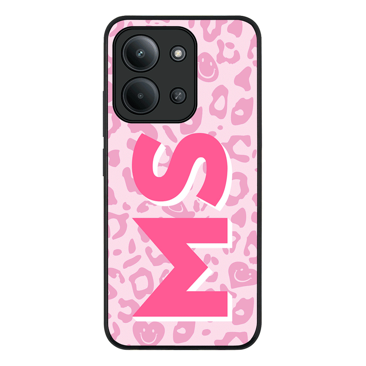 Redmi 15C 4G / Rugged Black Custom Monogram Initial 3D Shadow Text Seamless Pattern, Phone Case - Redmi - Stylizedd.com