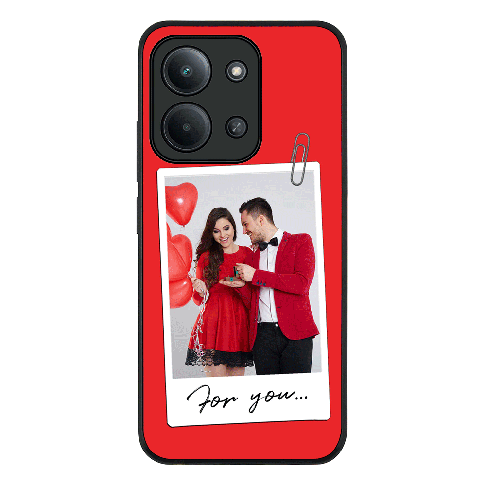 Redmi 15C 4G / Rugged Black Personalized Polaroid Photo Valentine, Phone Case - Redmi - Stylizedd.com
