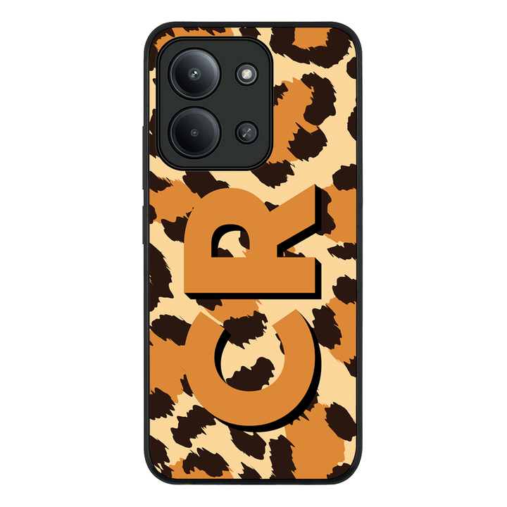 Redmi 15C 4G / Rugged Black Custom Monogram 3D Shadow Text Animal Skin Pattern, Phone Case - Redmi - Stylizedd.com
