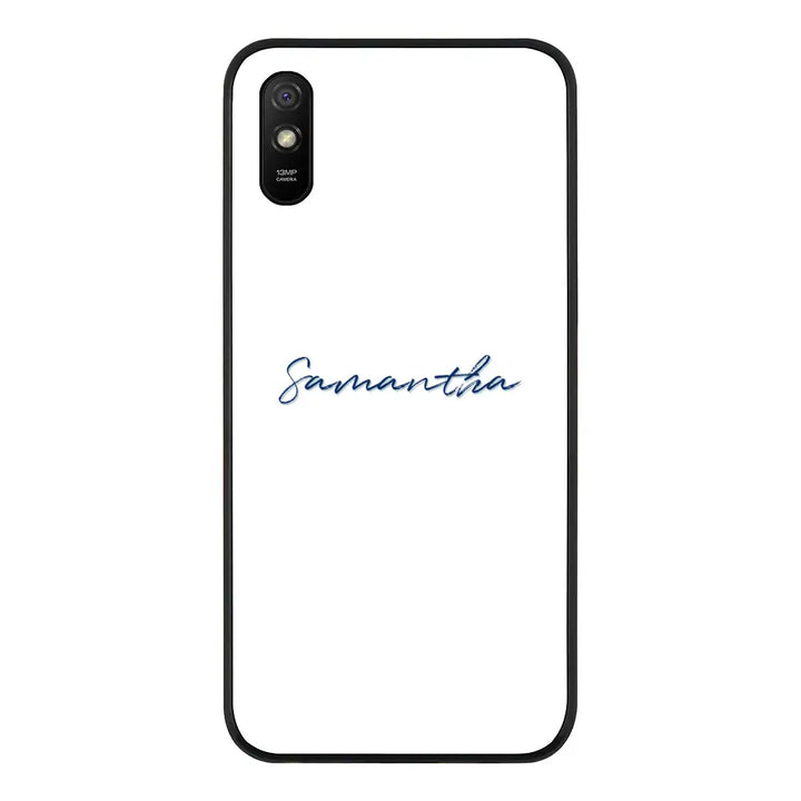 Redmi 9A 4G / Rugged Black Custom Text, My Name Phone Case - Redmi - Stylizedd.com