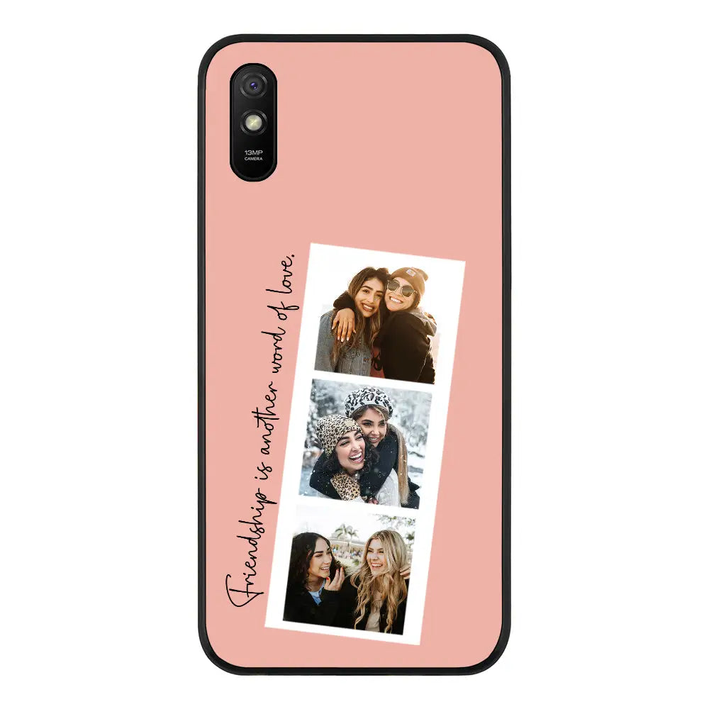 Redmi 9A 4G / Rugged Black Custom Photo Strip Polaroid Style, Phone Case - Redmi - Stylizedd.com