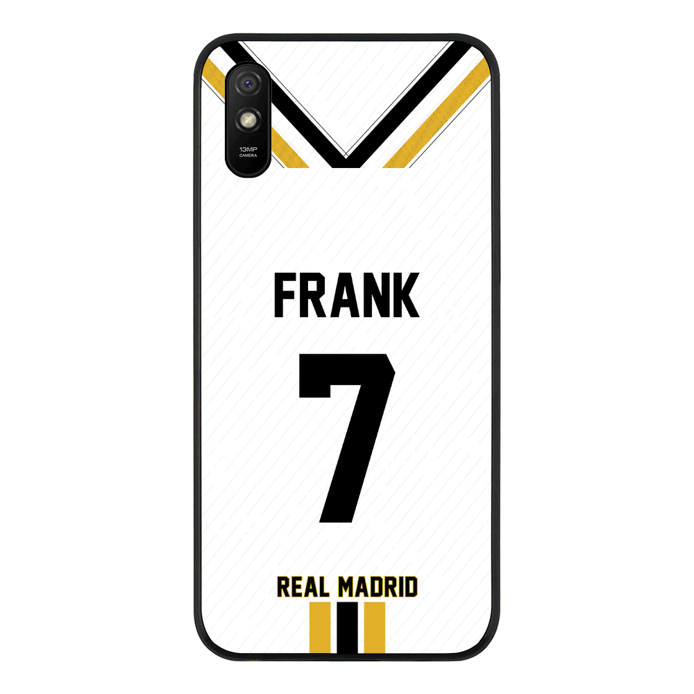Redmi 9A 4G / Rugged Black Personalized Football Clubs Jersey Phone Case Custom Name & Number - Redmi - Stylizedd.com