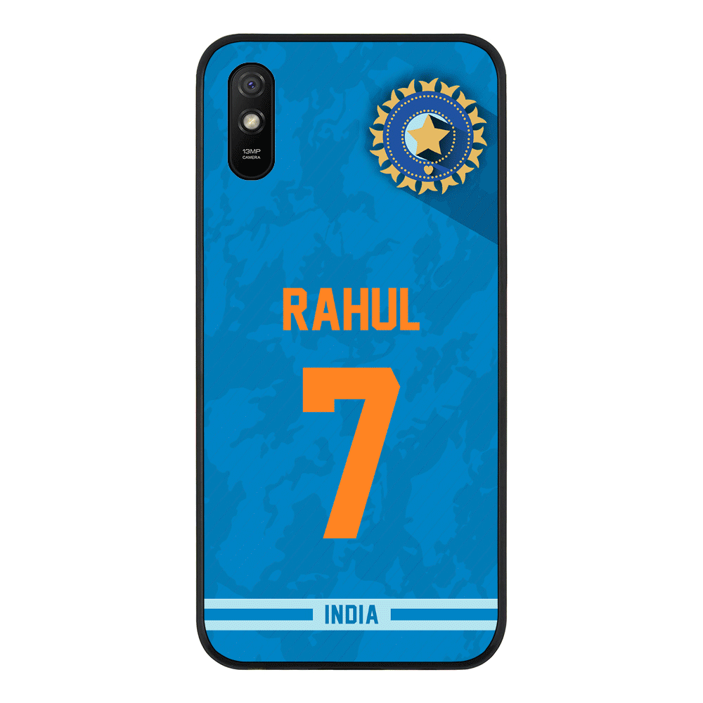 Redmi 9A 4G / Rugged Black Personalized Cricket Jersey Phone Case Custom Name & Number - Redmi - Stylizedd.com