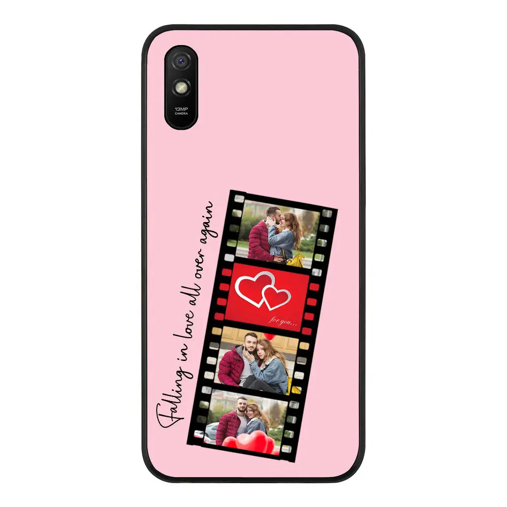 Redmi 9A 4G / Rugged Black Custom Valentine Photo Film Strips, Phone Case - Redmi - Stylizedd.com