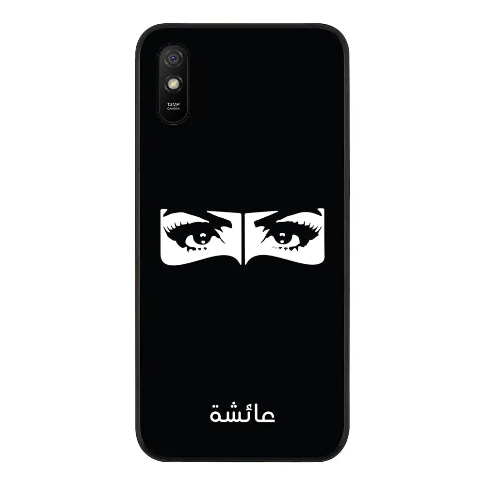 Redmi 9A 4G / Rugged Black Custom Name Niqabi Eye, Phone Casee - Redmi - Stylizedd.com