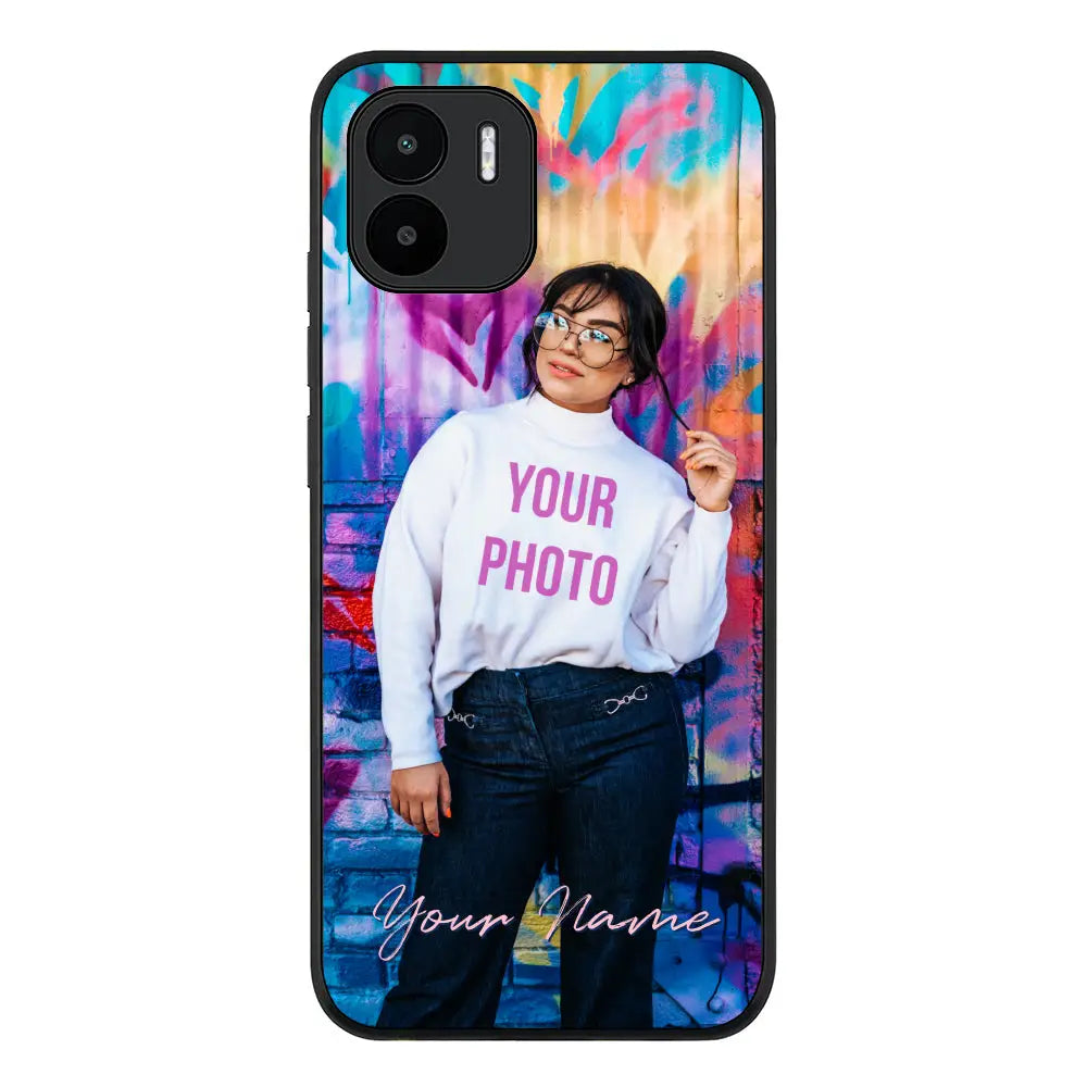 Redmi A1 / Rugged Black Phone Case Custom Photo, My Style Phone Case - Redmi - Stylizedd