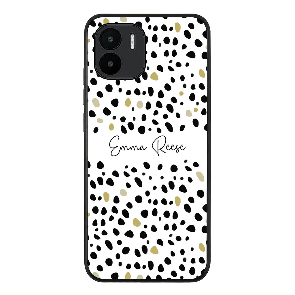 Redmi A1 / Rugged Black Pebble Multi Color Custom Text, My Name Phone Case - Redmi - Stylizedd.com