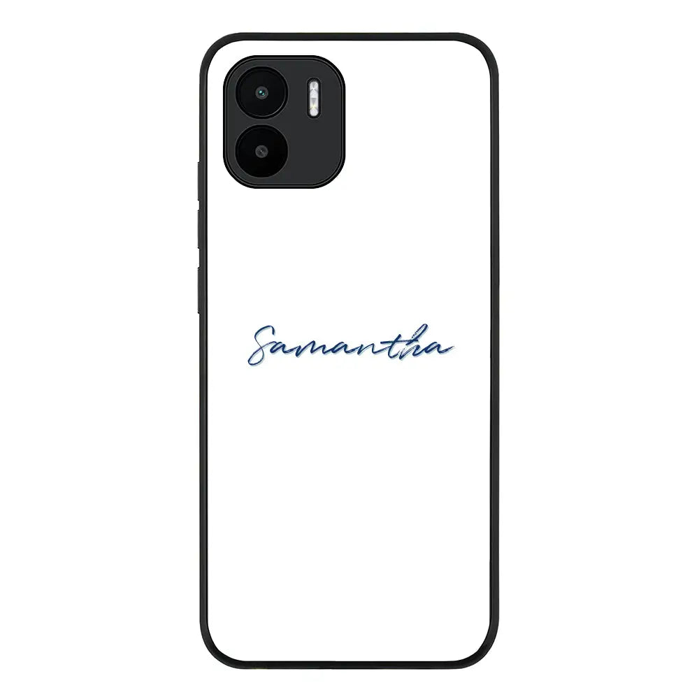 Redmi A1 / Rugged Black Custom Text, My Name Phone Case - Redmi - Stylizedd.com