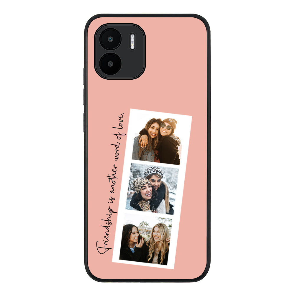 Redmi A1 / Rugged Black Custom Photo Strip Polaroid Style, Phone Case - Redmi - Stylizedd.com