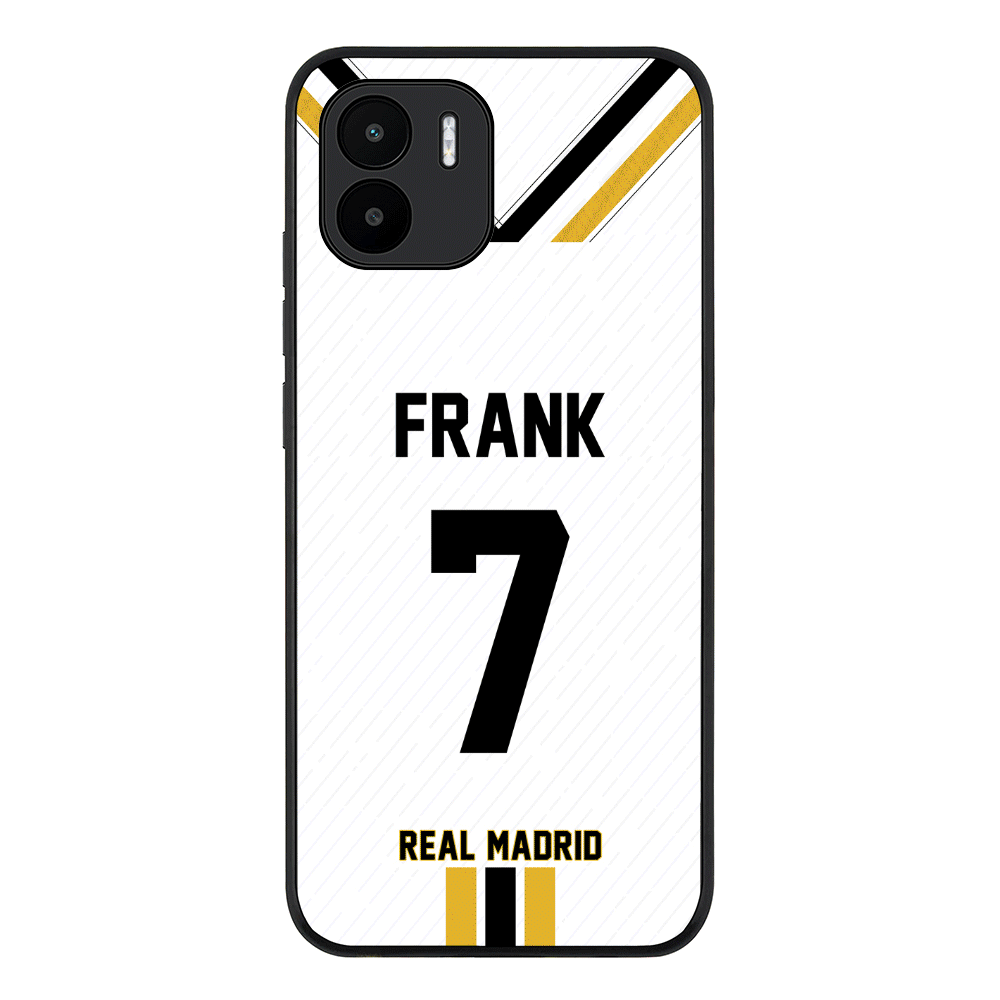 Redmi A1 / Rugged Black Personalized Football Clubs Jersey Phone Case Custom Name & Number - Redmi - Stylizedd.com