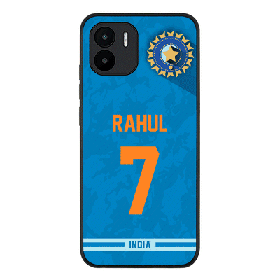 Redmi A1 / Rugged Black Personalized Cricket Jersey Phone Case Custom Name & Number - Redmi - Stylizedd.com