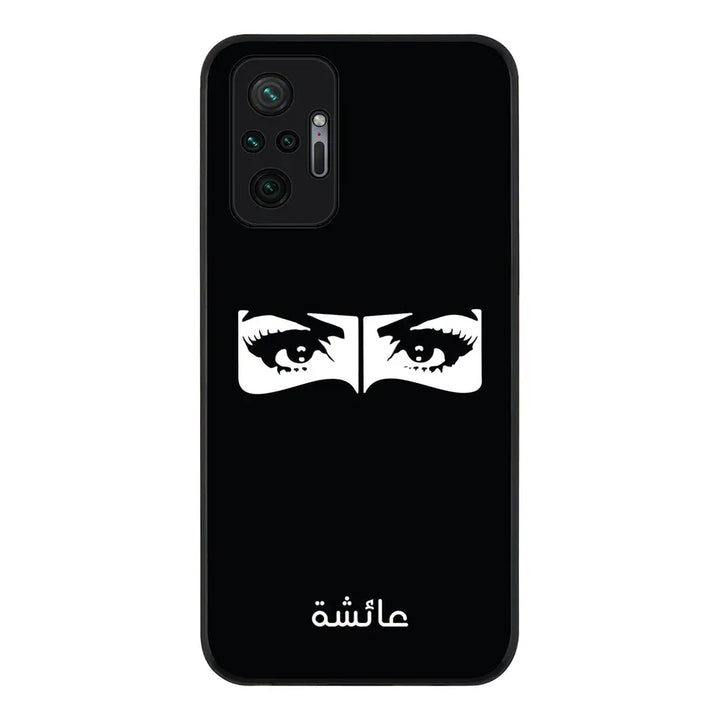 Redmi Note 10 Pro 4G / Rugged Black Custom Name Niqabi Eye, Phone Casee - Redmi - Stylizedd.com