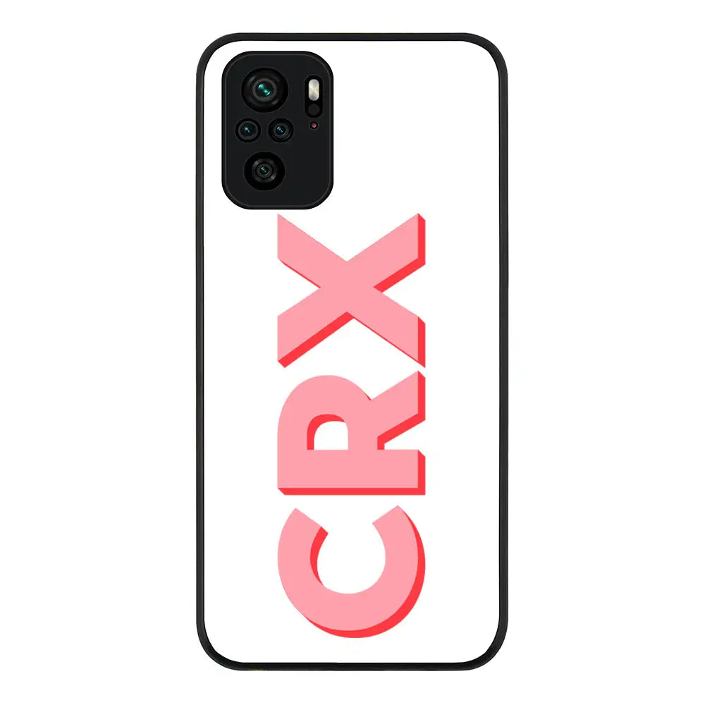 Redmi Note 10S / Redmi Note 10 4G / Rugged Black Personalized Monogram Initial 3D Shadow Text Phone Case - Redmi - Stylizedd.com