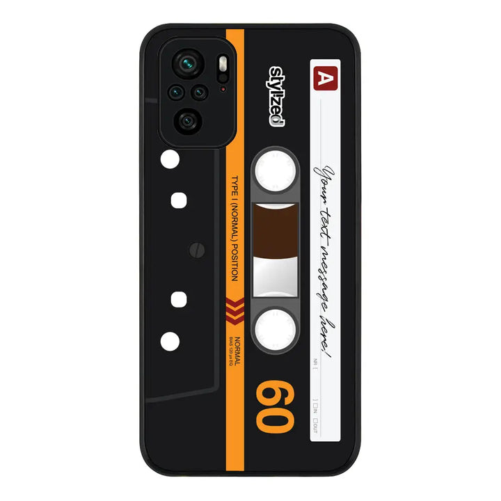 Redmi Note 10S / Redmi Note 10 4G / Rugged Black Custom Retro Cassette Tape Phone Case - Redmi - Stylizedd.com