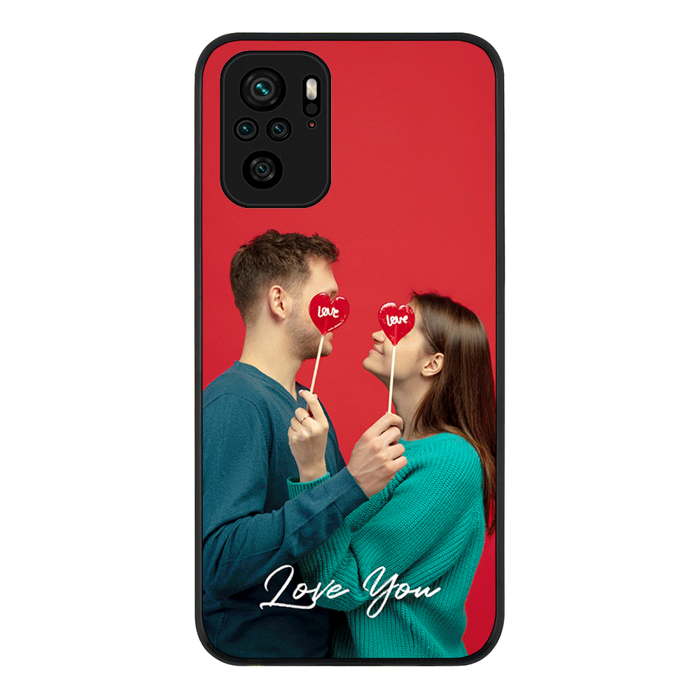 Redmi Note 10S / Redmi Note 10 4G / Rugged Black Custom Photo Valentine, Phone Case - Redmi - Stylizedd.com