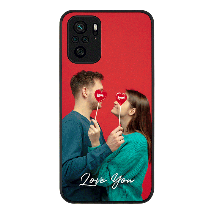 Redmi Note 10S / Redmi Note 10 4G / Rugged Black Custom Photo Valentine, Phone Case - Redmi - Stylizedd.com