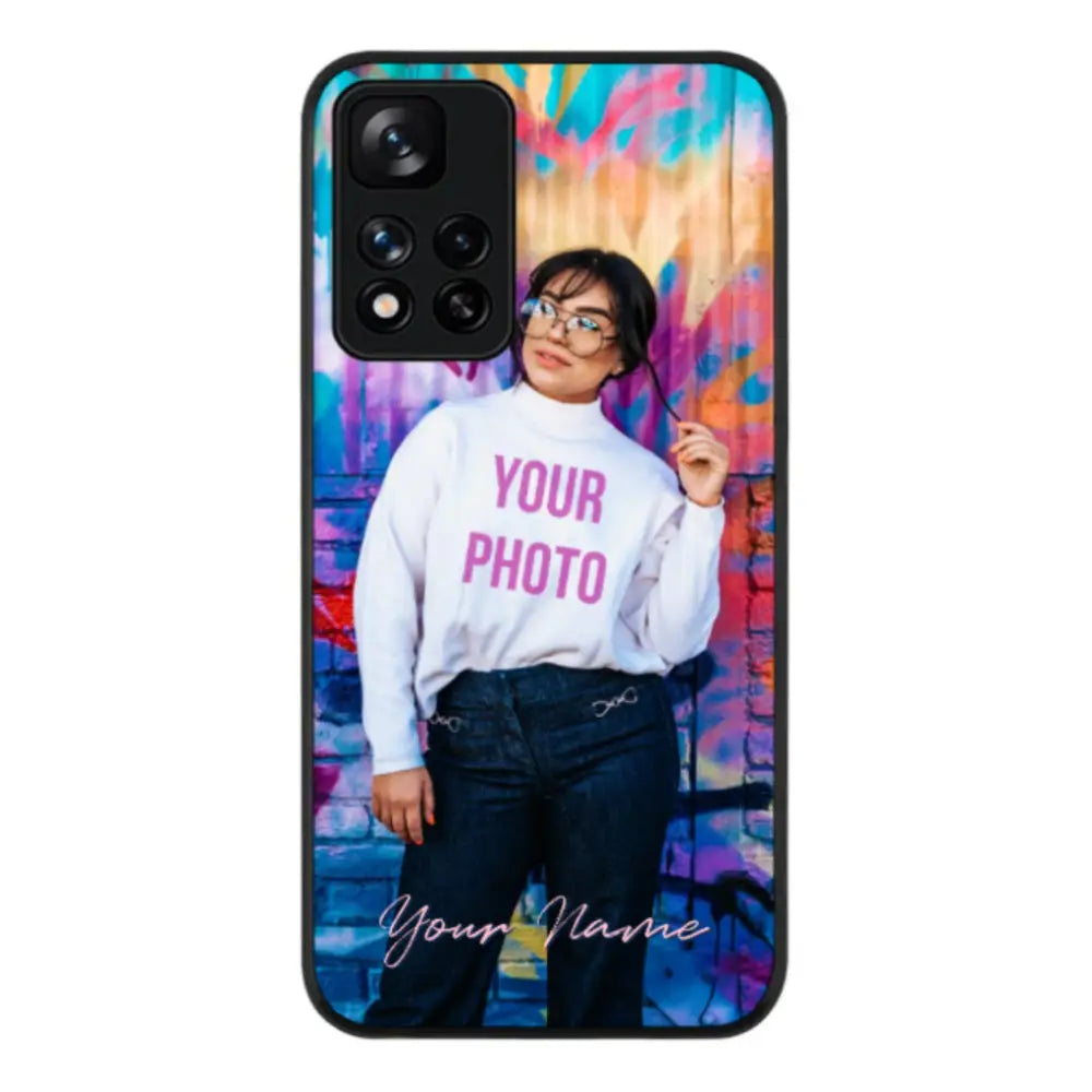 Redmi Note 11 Pro Plus 5G / Rugged Black Phone Case Custom Photo, My Style Phone Case - Redmi - Stylizedd