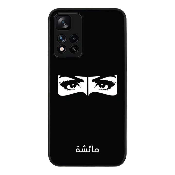 Redmi Note 11 Pro Plus 5G / Rugged Black Custom Name Niqabi Eye, Phone Casee - Redmi - Stylizedd.com