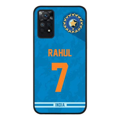 Redmi Note 11 Pro 5G / Rugged Black Personalized Cricket Jersey Phone Case Custom Name & Number - Redmi - Stylizedd.com