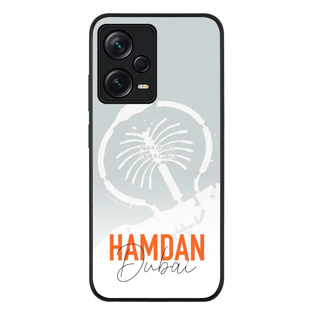 Personalized Location Map & Name Phone Case - Redmi - Note 12 Pro Plus 5G / Rugged Black - Stylizedd