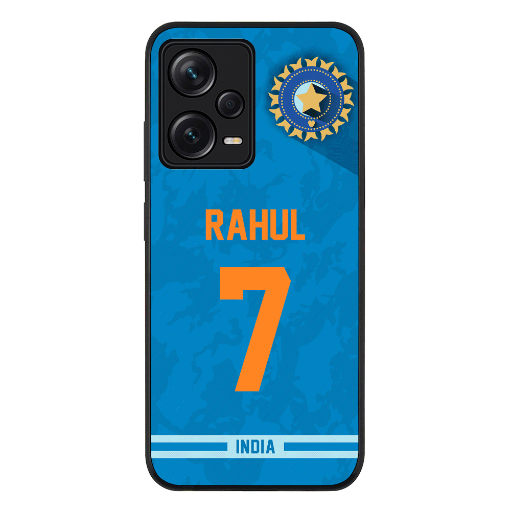 Redmi Note 12 Pro Plus 5G / Rugged Black Personalized Cricket Jersey Phone Case Custom Name & Number - Redmi - Stylizedd.com