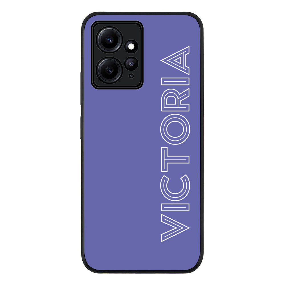 Redmi Note 12 4G / Rugged Black Personalized Name, Custom Phone Case - Redmi - Stylizedd.com