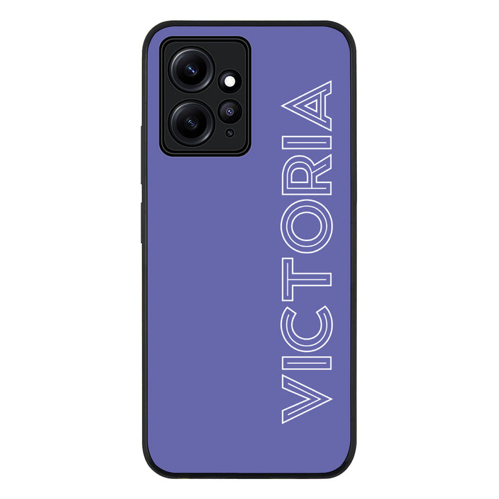 Redmi Note 12 4G / Rugged Black Personalized Name, Custom Phone Case - Redmi - Stylizedd.com