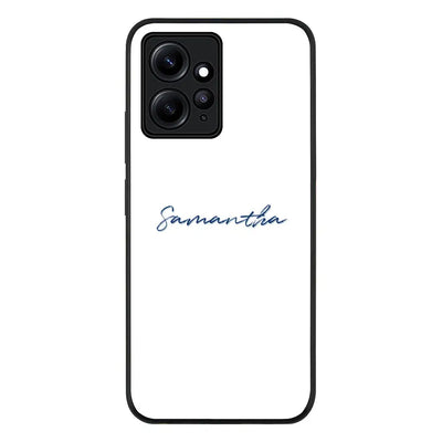 Custom Text My Name Phone Case - Redmi - Note 12 4G / Rugged Black - Stylizedd