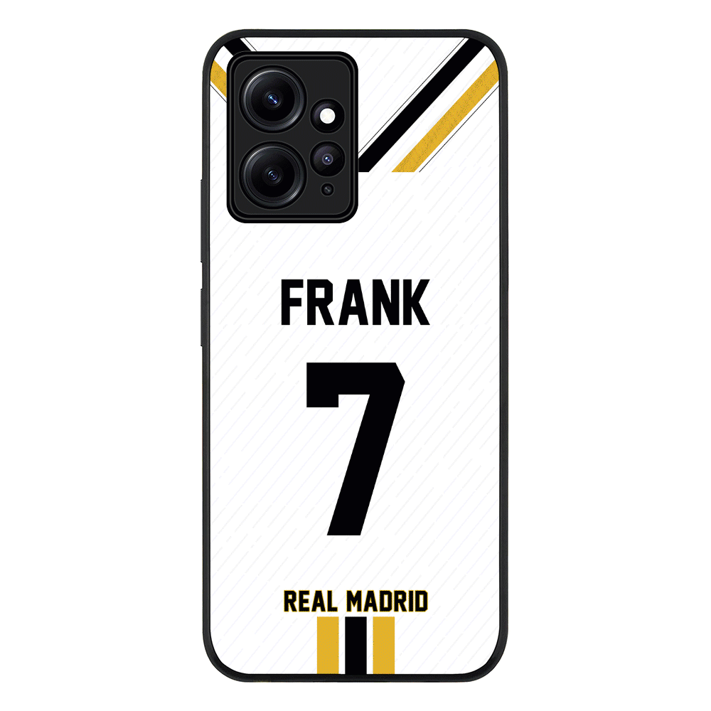 Redmi Note 12 4G / Rugged Black Personalized Football Clubs Jersey Phone Case Custom Name & Number - Redmi - Stylizedd.com