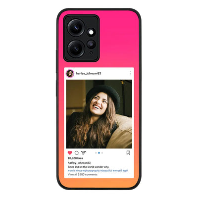 Redmi Note 12 4G / Rugged Black Custom Photo Instagram Post Template, Phone Case - Redmi - Stylizedd.com