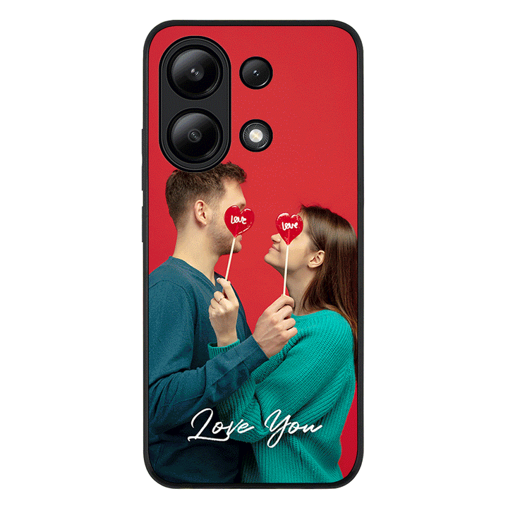 Redmi Note 13 4G / Rugged Black Custom Photo Valentine, Phone Case - Redmi - Stylizedd.com