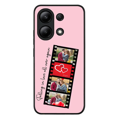 Redmi Note 13 4G / Rugged Black Custom Valentine Photo Film Strips, Phone Case - Redmi - Stylizedd.com