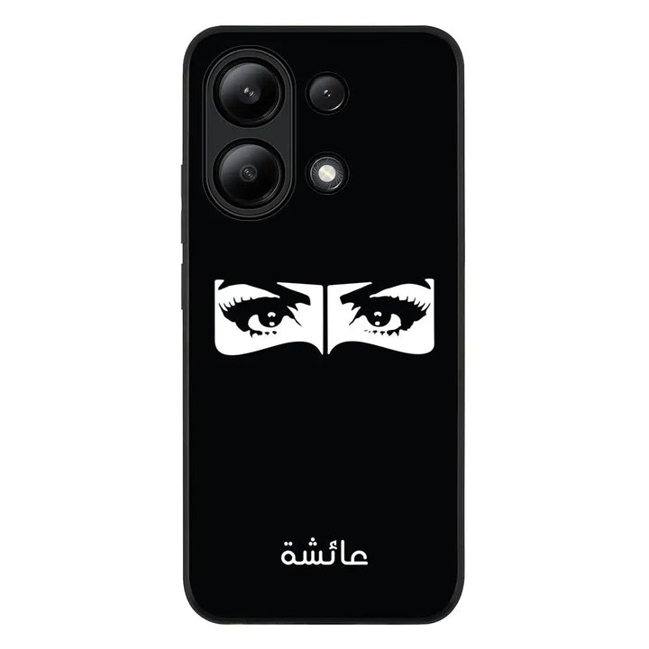 Redmi Note 13 4G / Rugged Black Custom Name Niqabi Eye, Phone Casee - Redmi - Stylizedd.com