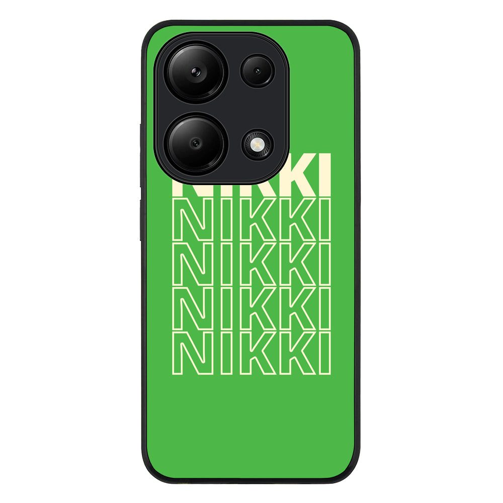 Redmi Note 13 Pro 4G / Rugged Black Repeated Monogram Phone Case - Redmi - Stylizedd.com