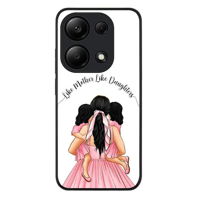 Mother 2 daughters Custom Clipart Text Phone Case - Poco - M6 Pro 4G / Rugged Black - Stylizedd