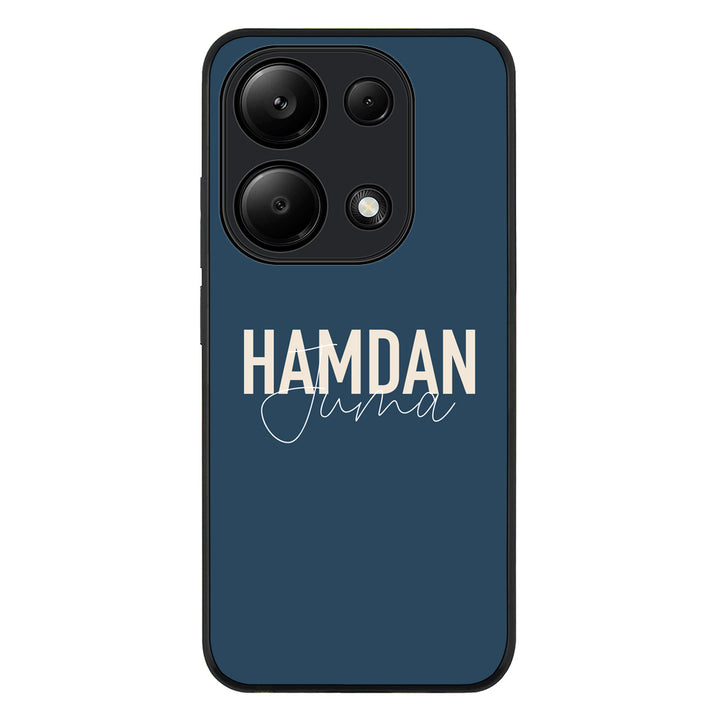 Redmi Note 13 Pro 4G / Rugged Black Personalized Name Horizontal, Phone Case - Redmi - Stylizedd.com